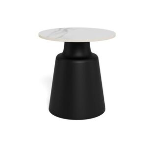 Actona Konferenční stolek Santorini 45 cm černý/mramorově bílý obraz