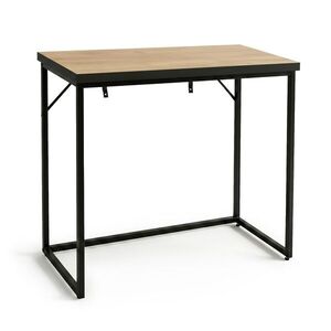 Ak furniture Konzolový stolek Origo 90 cm černý/dub Craft obraz