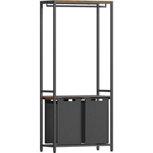SONGMICS Koš na prádlo Vasagle Lumax 2x46 l černý obraz