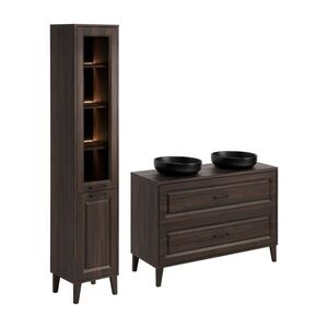 Comad Koupelnová sestava Dorothy River se skříňkami, deskou a umyvadly 120 cm dub ristretto obraz
