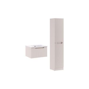 Comad Koupelnová sestava Nova Cashmere Sky I se zápustným umyvadlem a skříňkami 50 cm kašmírová obraz