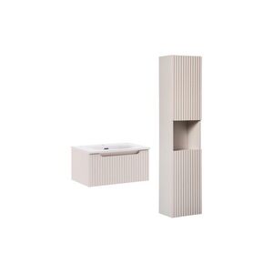 Comad Koupelnová sestava Nova Cashmere Sky II se zápustným umyvadlem a skříňkami 60 cm kašmírová obraz