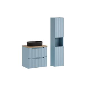 Comad Koupelnová sestava Nova Denim Beyond s deskou a umyvadlem 60 cm modrá/dub coast evoke obraz
