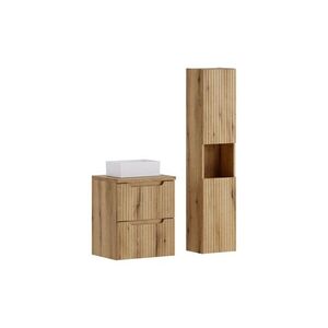 Comad Koupelnová sestava Nova Gaja s deskou, umyvadlem a skříňkami 50 cm dub coast evoke obraz
