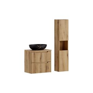 Comad Koupelnová sestava Nova Mona s deskou, umyvadlem a skříňkami 60 cm dub coast evoke obraz