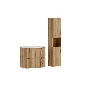 Comad Koupelnová sestava Nova se zápustným umyvadlem a skříňkami 60 cm dub coast evoke obraz