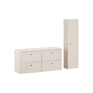 Comad Koupelnová sestava s deskou a skříňkami Donna 120 cm písková obraz