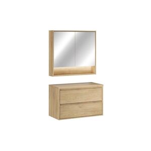 Comad Koupelnová sestava Viola s deskou a zrcadlem 80 cm dub cremona obraz