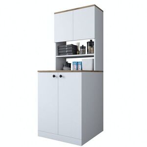 Kalune Design Koupelnová skříňka na pračku KD102 ořech/bílá obraz