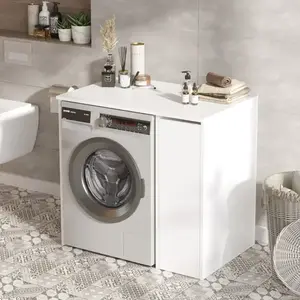 Koupelnová skříňka nad pračku Houseland Libi bílá obraz