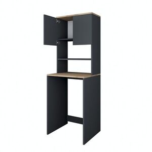 Kalune Design Koupelnová skříňka nad pračku KD101 ořech/antracit obraz