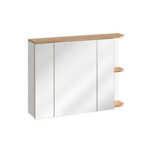 Comad Koupelnová skříňka se zrcadlem Platinum bílá/dub zlatý obraz