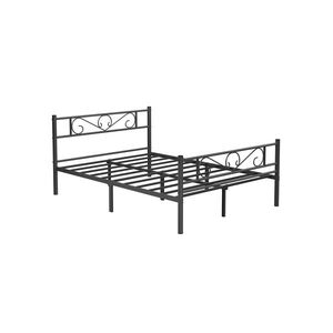 SONGMICS Kovový rám postele 140x190 cm Vasagle Dramatico černý obraz