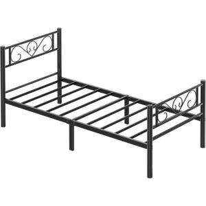 SONGMICS Kovový rám postele 90x200 Vasagle Dramatico černý obraz