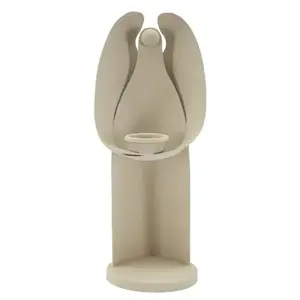 Mauro Ferretti Kovový svícen Angel 30 cm krémový obraz