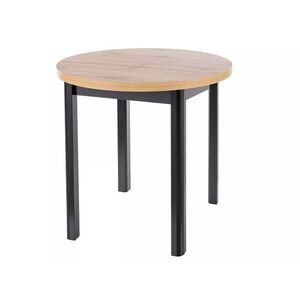 Signal Kulatý jídelní stůl Adam 80 cm dub artisan/černý obraz