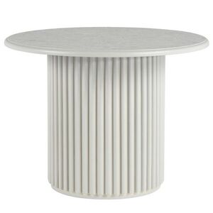HowHomely Kulatý odkládací stolek ROMA 60 cm šedý obraz