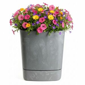 HowHomely Květináč CUBI 30x33 cm šedý beton obraz