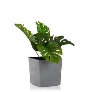 HowHomely Květináč Flore 19x19 cm šedý beton obraz