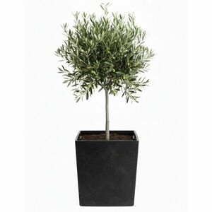 HowHomely Květináč FLORE Beton 41x39, 5x39, 5 cm černý obraz