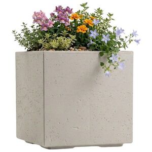 HowHomely Květináč na kolečkách BETONIQUE 30x30 cm beton béžový obraz