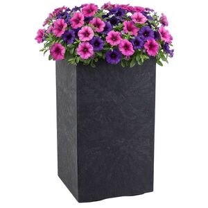 HowHomely Květináč na kolečkách BETONIQUE 30x60 cm černý beton obraz