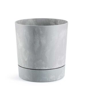 HowHomely Květináč s podmiskou AZALEA 17, 5 cm šedý beton obraz