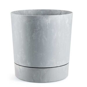 HowHomely Květináč s podmiskou AZALEA 22, 5 cm šedý beton obraz