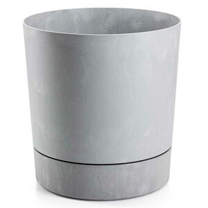 HowHomely Květináč s podmiskou AZALEA 35 cm šedý beton obraz