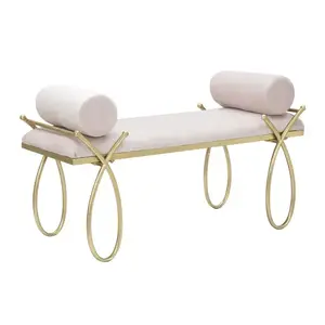 Mauro Ferretti Lavice Ribbon 112 cm samet zlatá/růžová obraz