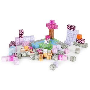 MULTISTORE Magnetická stavebnice MAGIC PRINCESS WORLD 140 ks růžová obraz