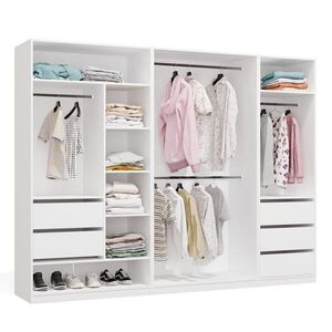 TP Living Modulární otevřená šatní skříň Openo 200 cm bílá obraz