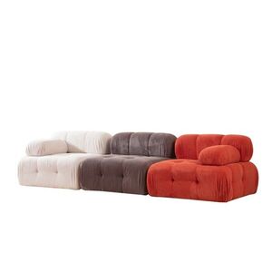 Hanah Home Modulová pohovka Doblo I 315 cm bílá/šedá/červená obraz