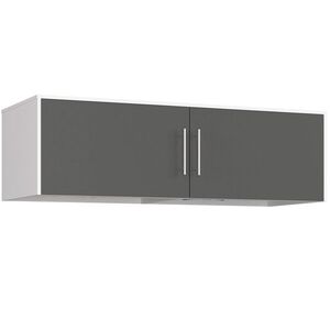 Ak furniture Nástavec na skříň CLP S150 šedý/bílý obraz