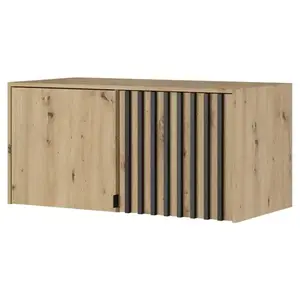 Piaski Nástavec na skříň Nelly 105 cm dub artisan/černý obraz