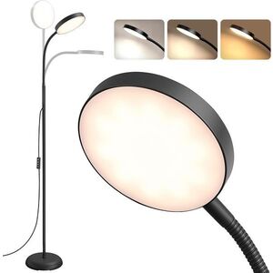 SONGMICS Nastavitelná stojací LED lampa Libo černá obraz