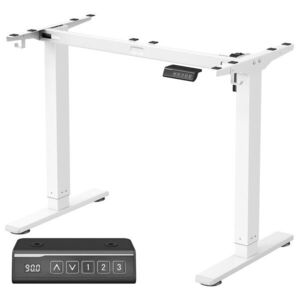 SONGMICS Nastavitelný elektrický rám pracovního stolu Vasagle Prom 90/140 cm bílý obraz