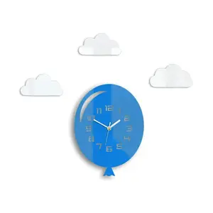 ModernClock Nástěnné hodiny Balon 30 cm modré obraz