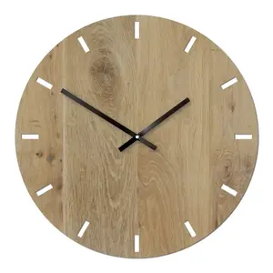 ModernClock Nástěnné hodiny Big Oak hnědé obraz