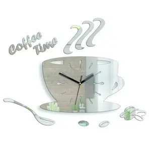 ModernClock Nástěnné hodiny Coffe 33 cm zrcadlové obraz