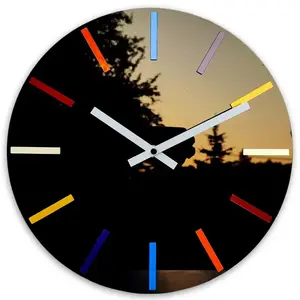 ModernClock Nástěnné hodiny Colorfull 32 cm černé/barevné obraz