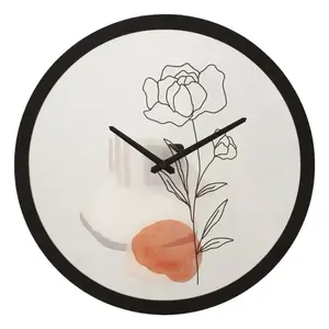 Mauro Ferretti Nástěnné hodiny Flower A 40 cm černé obraz