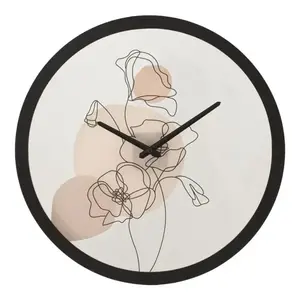 Mauro Ferretti Nástěnné hodiny Flower B 40 cm černé obraz