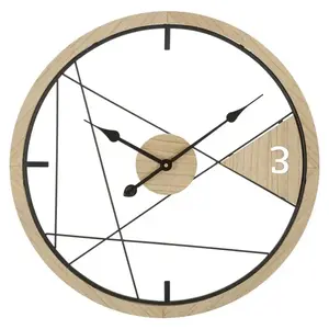 Mauro Ferretti Nástěnné hodiny Geometric 60 cm hnědé/černé obraz