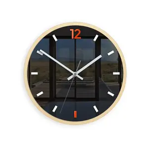 ModernClock Nástěnné hodiny Grafit 30 cm oranžové/černé obraz