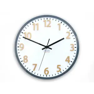 ModernClock Nástěnné hodiny Hakuro 30 cm šedé/zlaté obraz