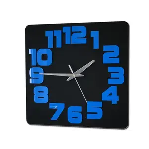 ModernClock Nástěnné hodiny Logic černo-modré obraz