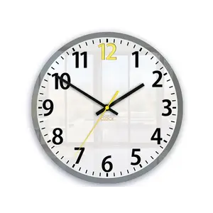 ModernClock Nástěnné hodiny Louis 30 cm bílé/žluté obraz