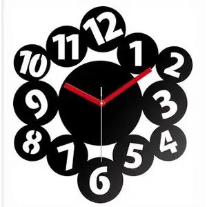 ModernClock Nástěnné hodiny Magic Number 30 cm černé/červené obraz