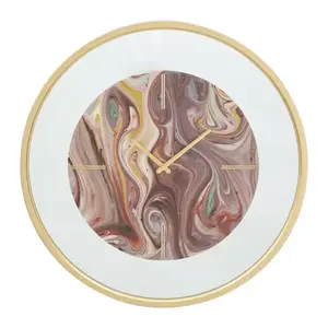 Mauro Ferretti Nástěnné hodiny Mirror 60 cm zlaté/vícebarevné obraz